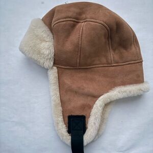 Ugg Tan Shearling Aviator Hat